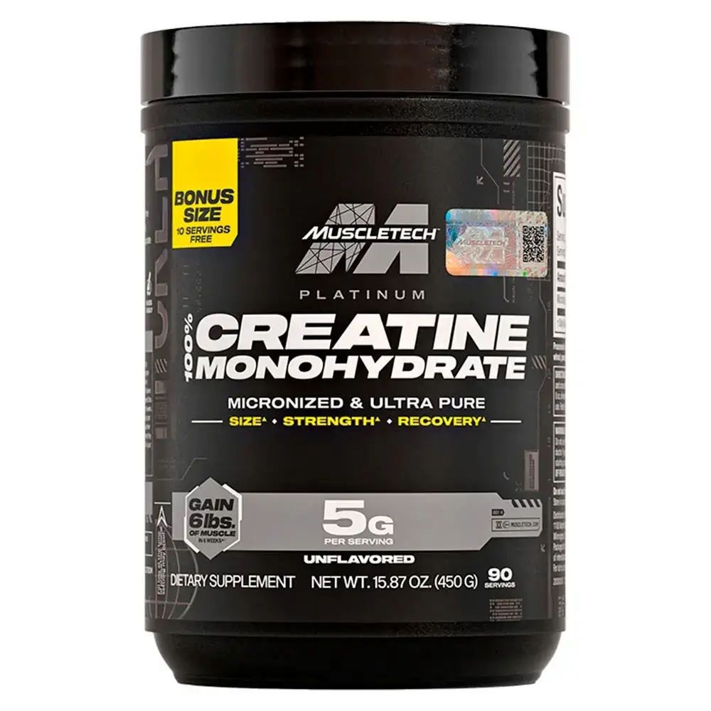 Creatina Monohidratada Platinum MuscleTech 450gr – 90 Servicios